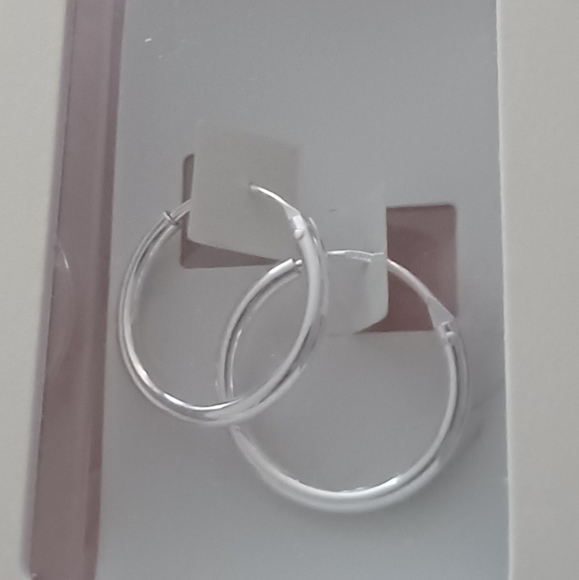 I AM STERLING SILVER BOHEMIAN 3/4 INCH ETCHED HOOP HOOPS EARRINGS NEW IN BOX - Picture 4 of 8